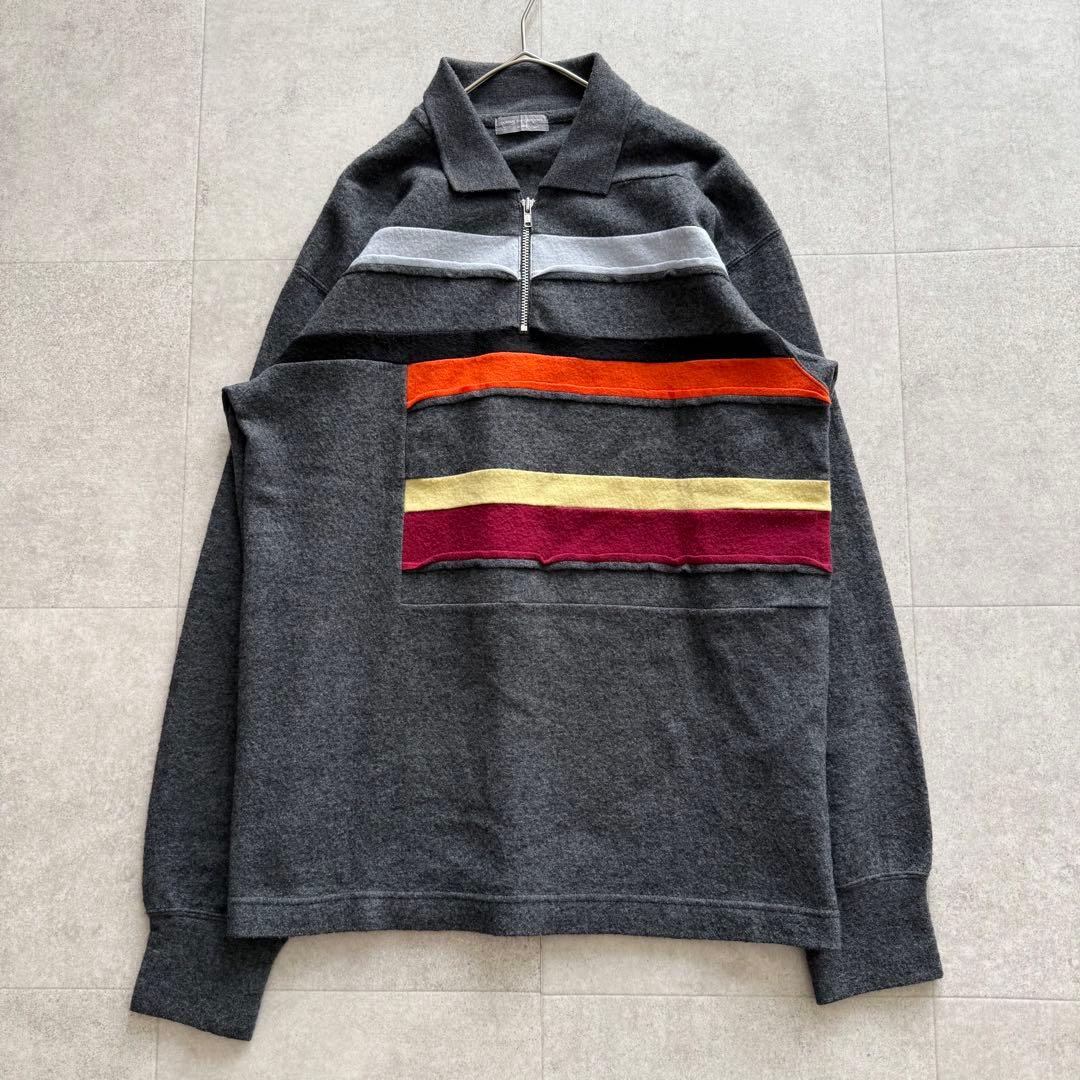 コムデギャルソンオム　田中オム　ジップアップニット　ウール　マルチカラー コムデギャルソンオム 田中オム ジップアップニット ウール マルチ
