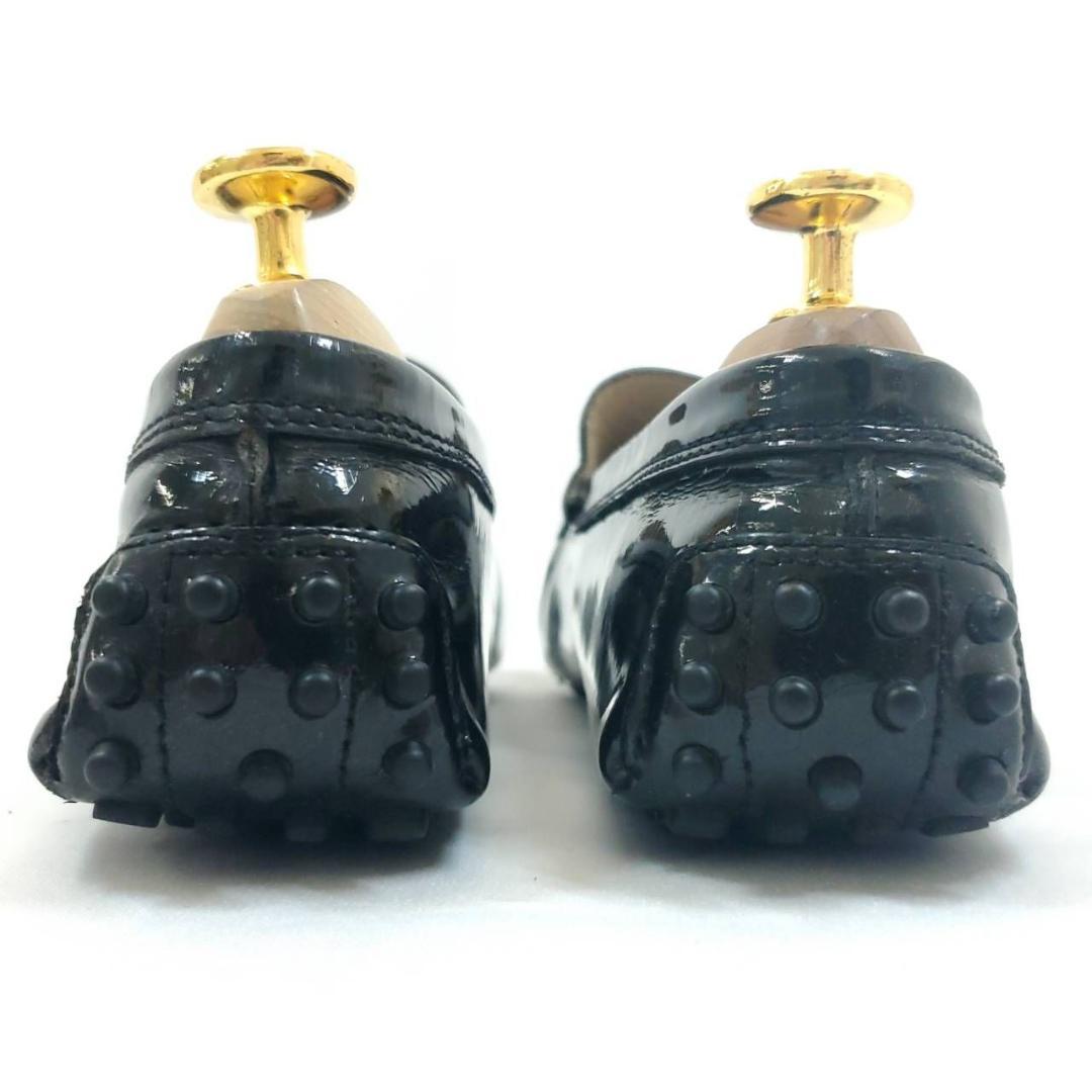 トッズ 美品 ドライビングシューズ エナメル パテントレザー EU34.5