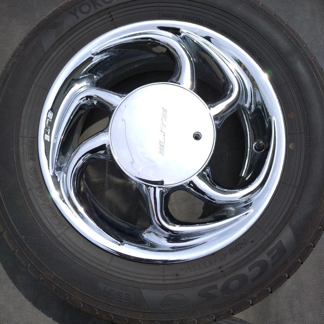 送料込み。美品メッキホール、エリートスコーピオン13インチタイヤ付き