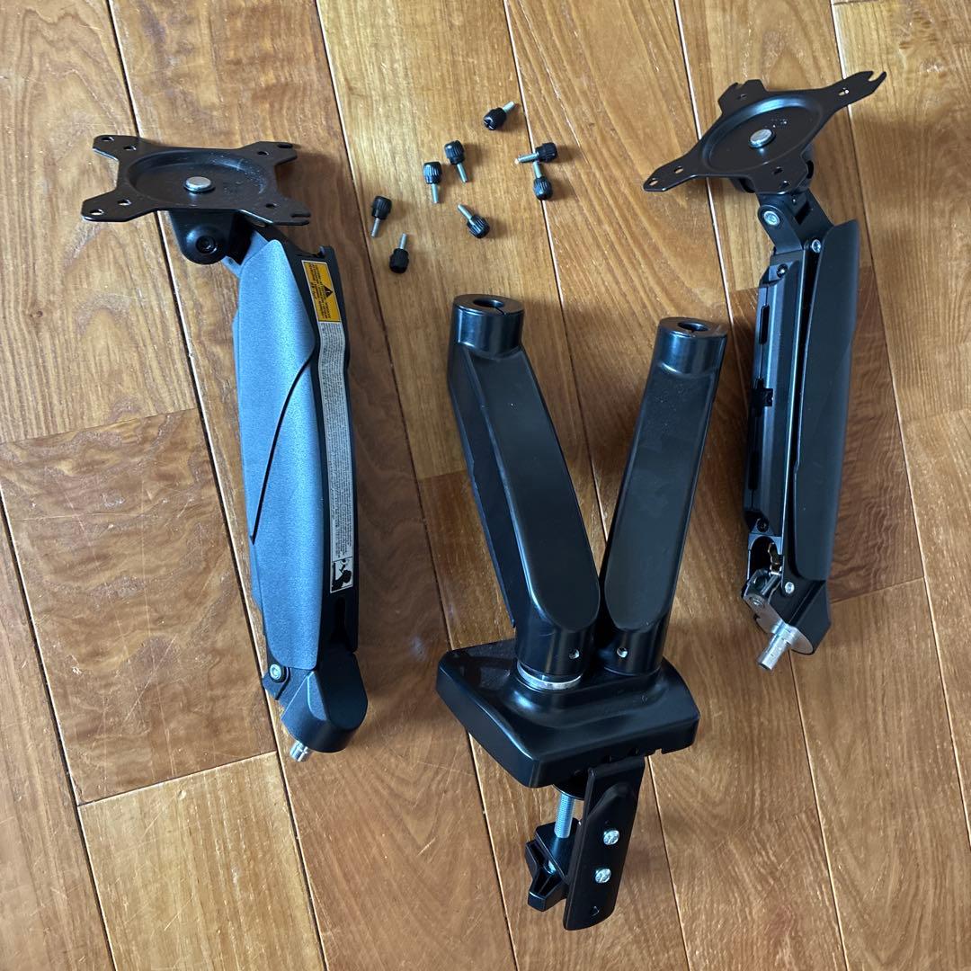 Amazonベーシック デュアルモニターアーム ブラック - メルカリ