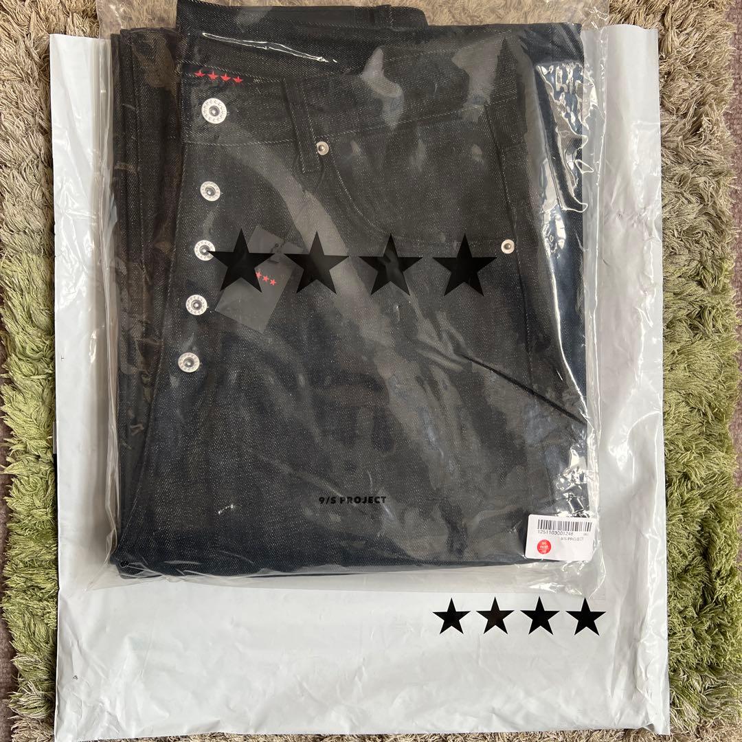 9/S PROJECT BUTTON FLY DENIM -BLACK Mサイズ