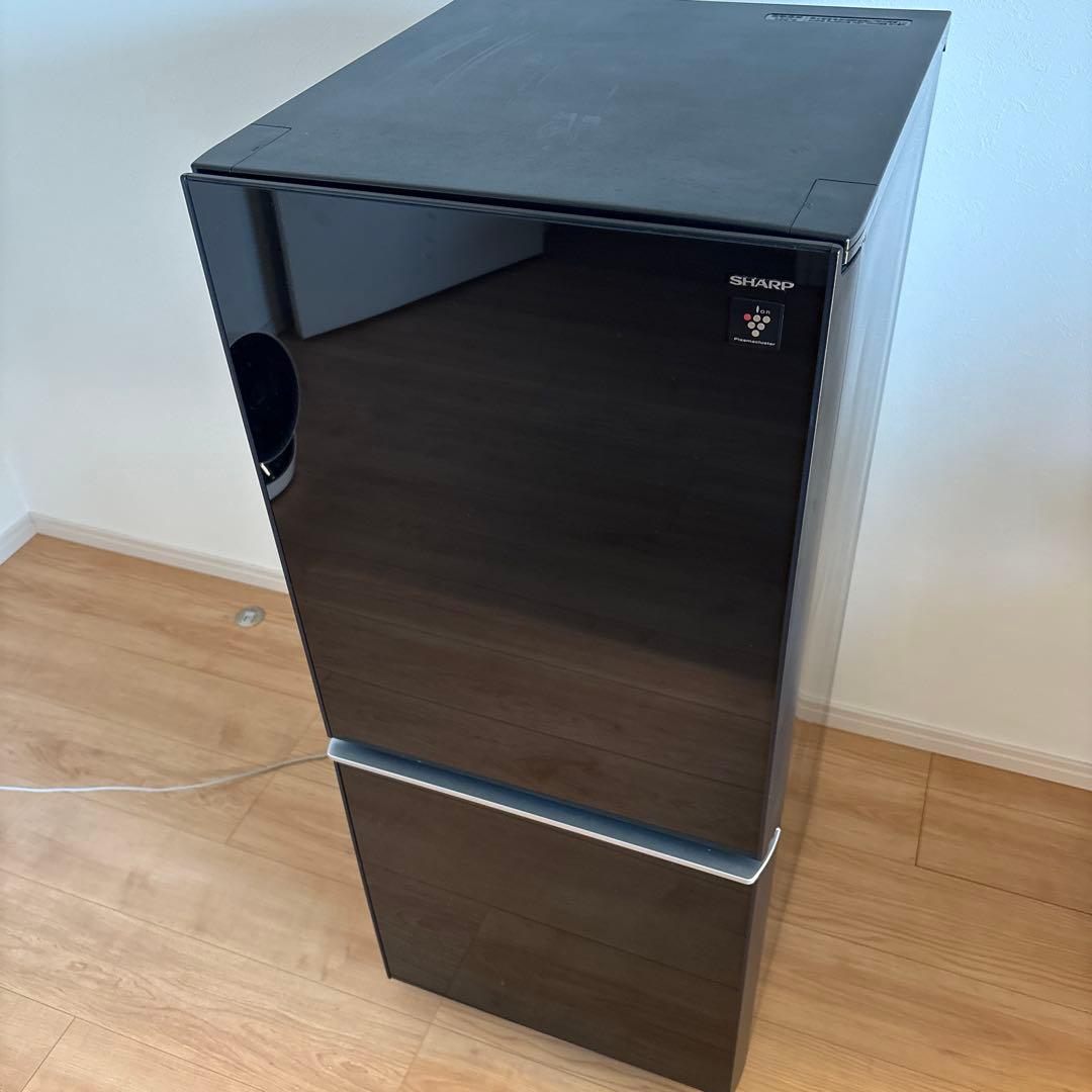 【マロンさん専用】単身用冷蔵庫 2ドア シャープ 黒 137L SJ-GD14C SJ-GD14C-B 冷蔵庫 ピュアブラック [137L /2ドア /右開き/左開き