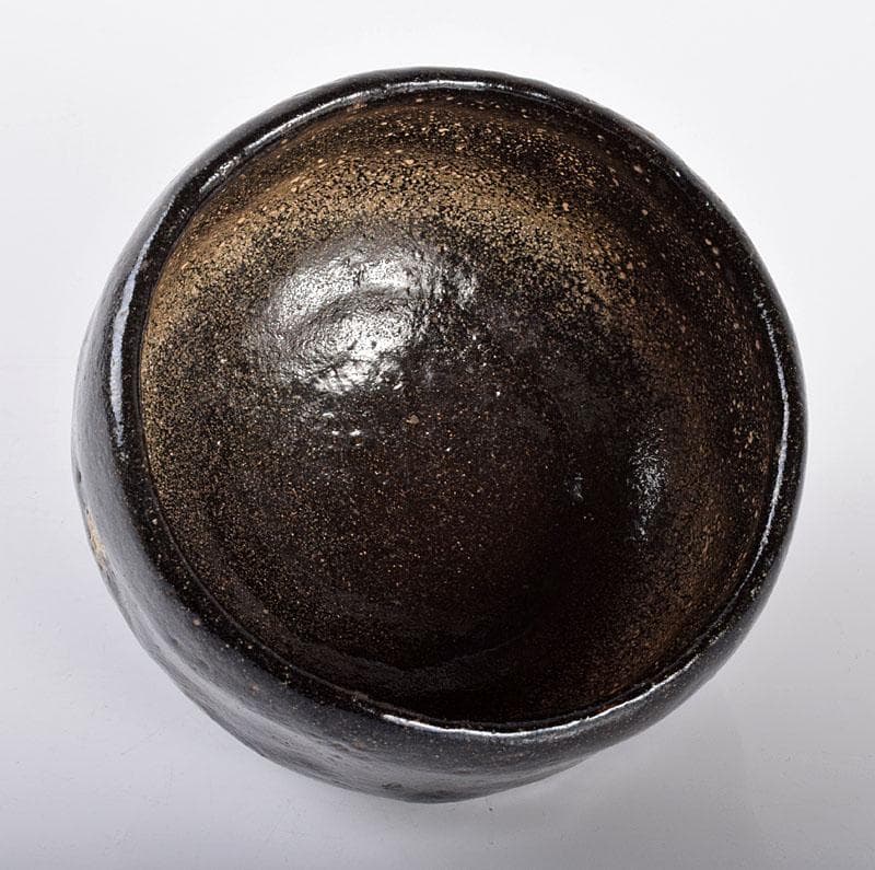 茶道具 長入作 黒楽茶碗 十二代楽吉左衛門弘入極め箱二重箱 F R4243