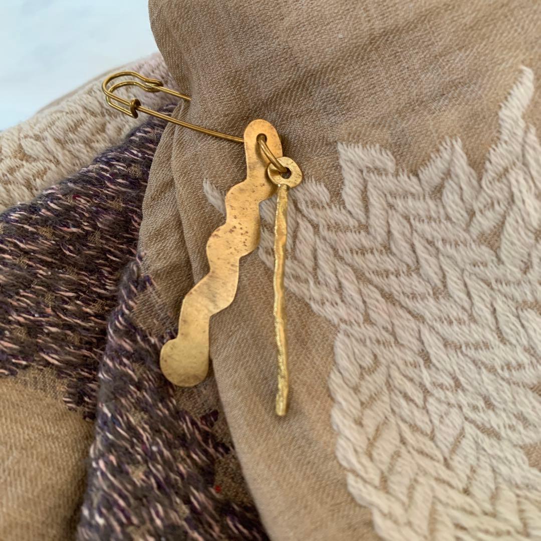 ふくの母ちゃん 小原聖子さんストールピン　箱•プロフィール付き★未使用品