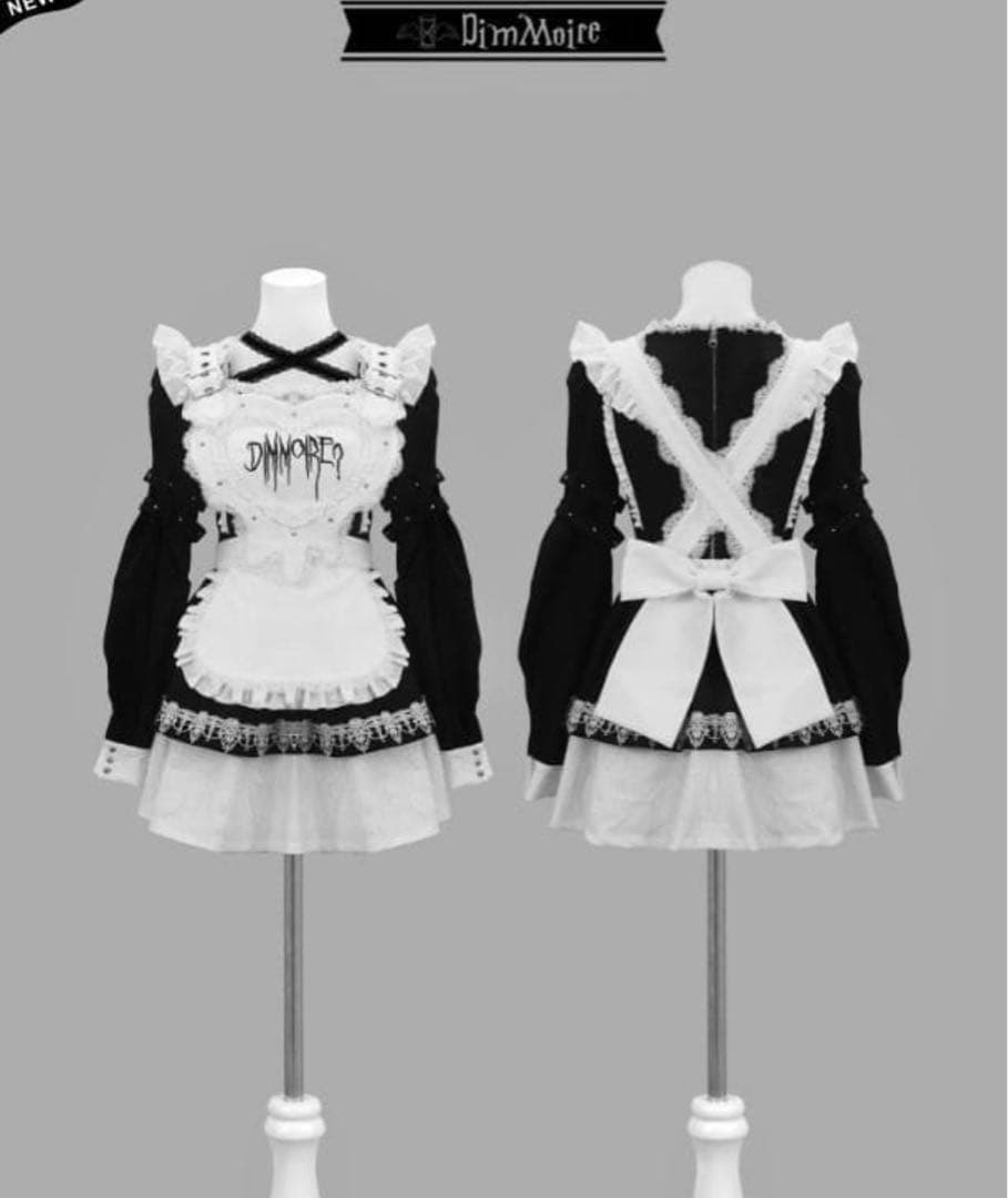 Dimmoire Drip Heart メイドワンピース Mサイズ - メルカリ