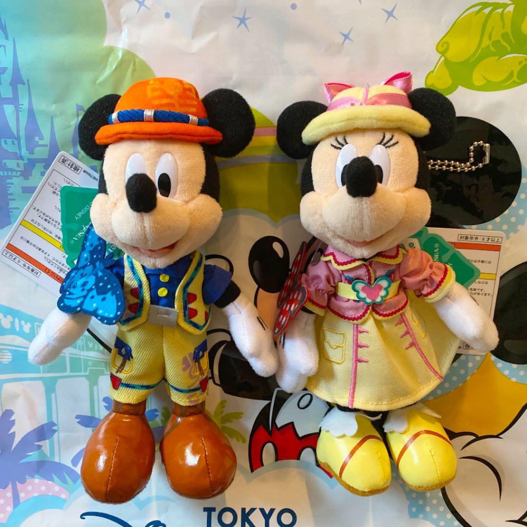 ディズニー 19周年 ぬいぐるみバッジ トレイル ミッキー ミニー ぬいば