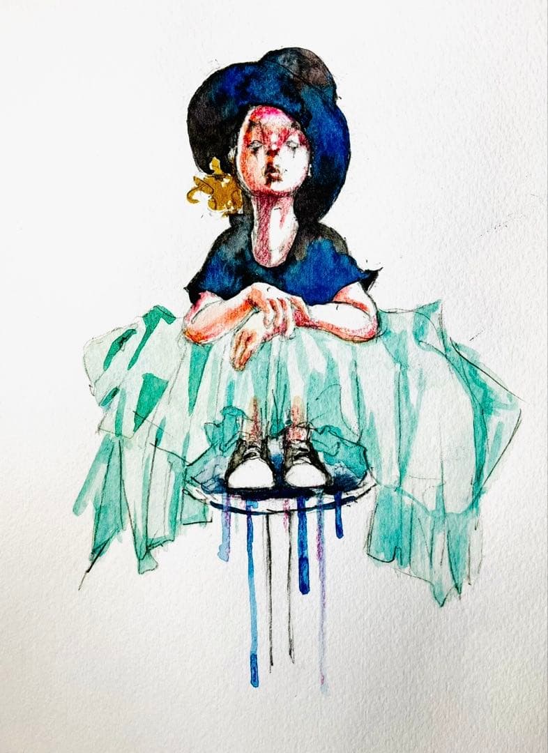 イラスト　オリジナル画　水彩画　自作画　真作 Twitterフォロワー数約10万人！ 人気創作水彩イラスト画家・なつき、初