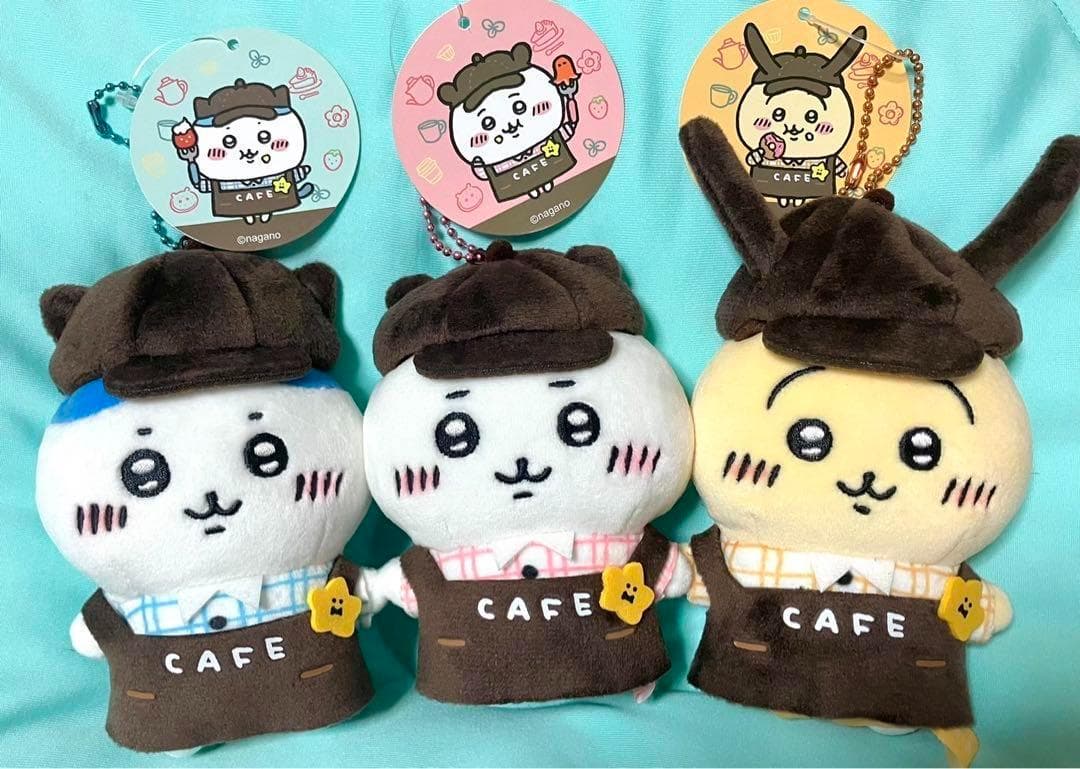 ちいかわ カフェの店員さんマスコット 3点セット ちいかわ、ハチワレ