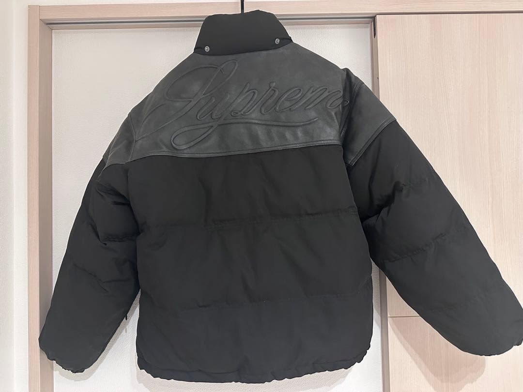 Supreme Leather Yoke Puffer S 新品 101200円 - メルカリ