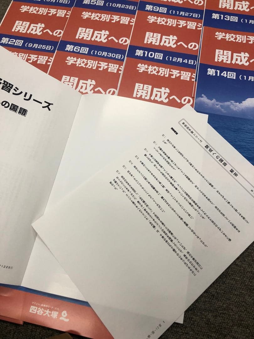 四谷大塚 2023年受験 学校別予習シリーズ 開成への国算理社