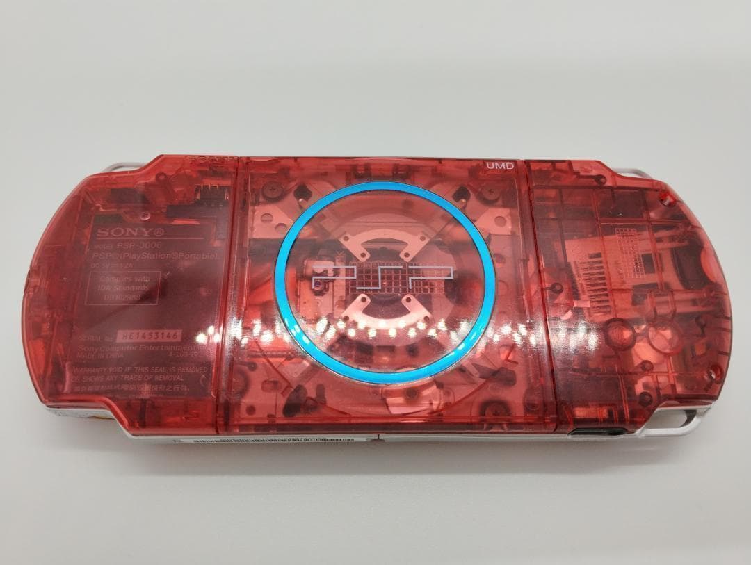 PSP 3000 すぐ遊べるセット【美品・カスタム】スケルトン レッド 赤