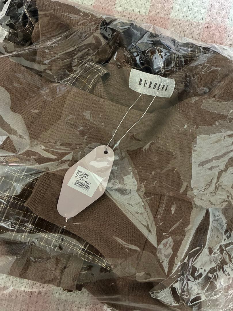 全新Bubbles チェックリボンワンショルワンピース M - メルカリ