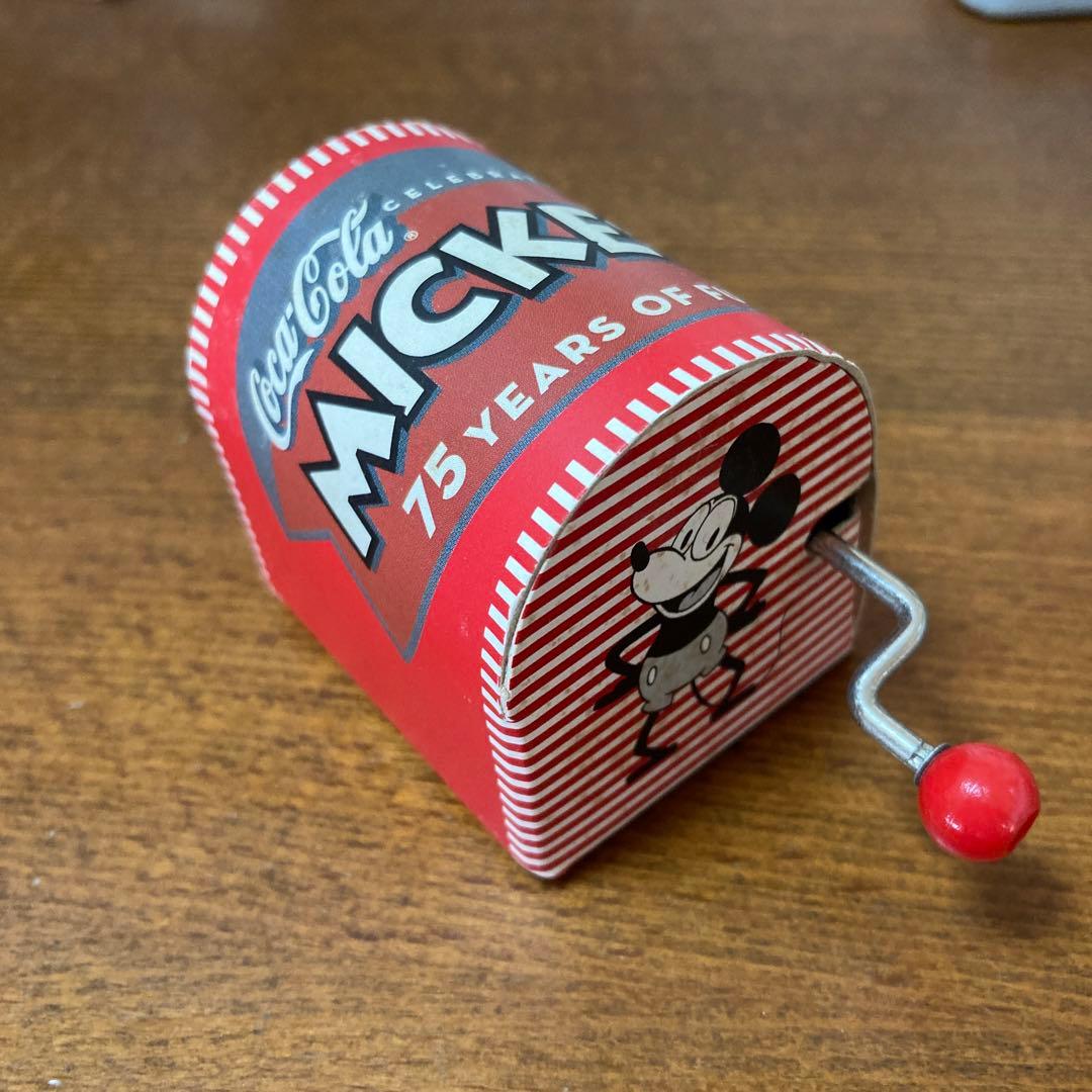 ミッキー生誕75周年コカ・コーラコラボオルゴール 昭和レトロ22年前