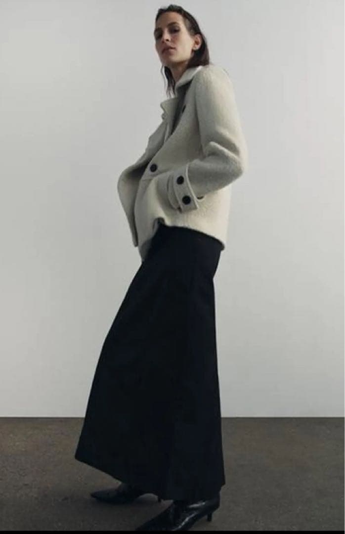 即完売】ZARA 24AW ウール混ブークレコート ZW COLLECTION - メルカリ