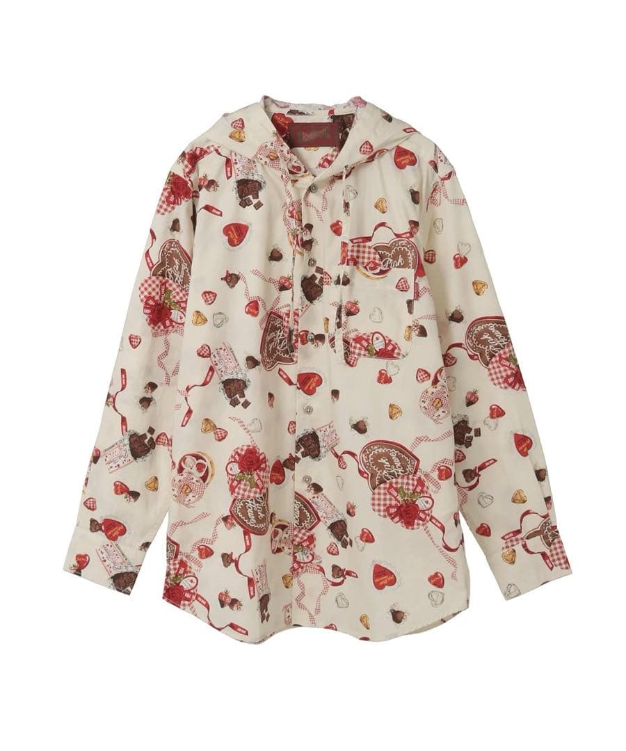 スウィートメモリーズ　ブラウス スウィートメモリーズプリントフードブラウス （シャツ・ブラウス