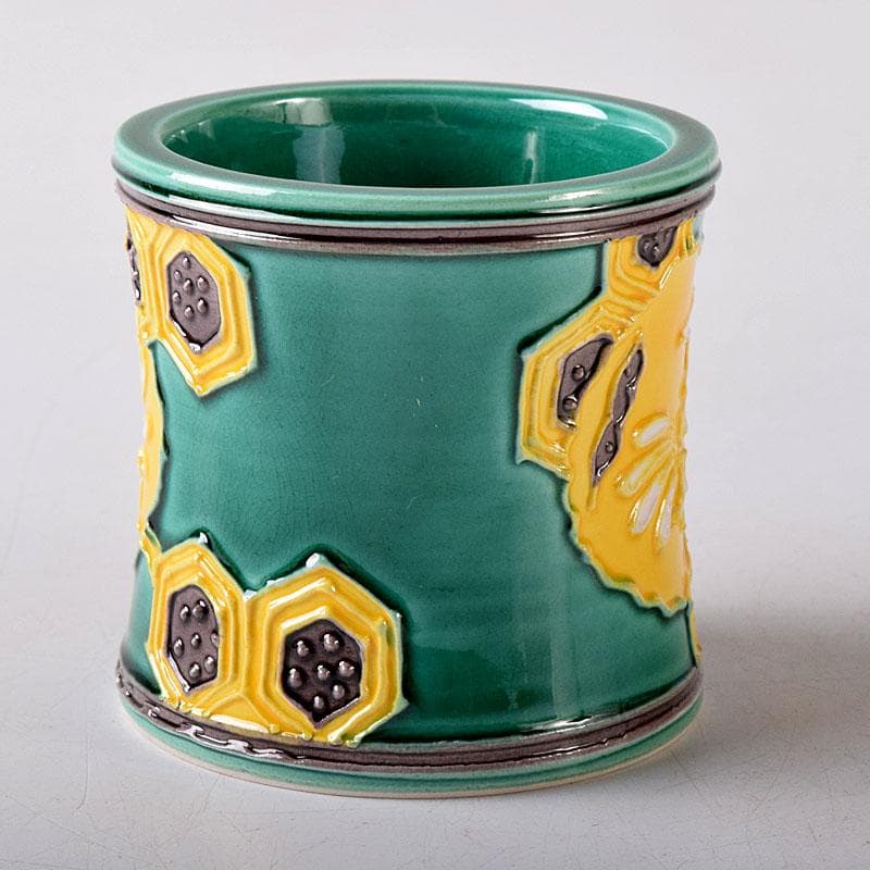 茶道具 谷口登志雄 菁嵐作 青交趾 鶴亀 蓋置 共布共箱 V 7866 - メルカリ