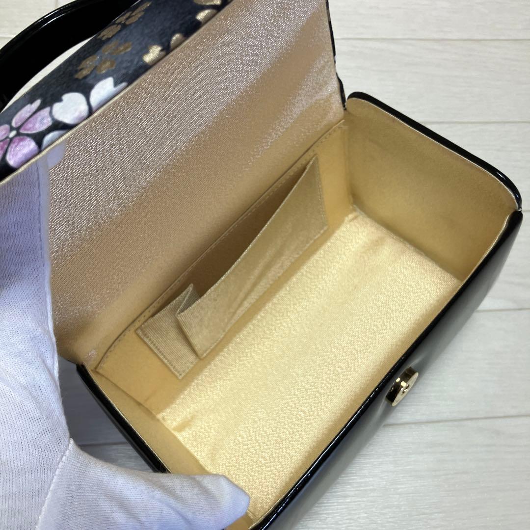 《未使用》草履バッグセット　舞桜　黒　成人式　24.5 箱付き