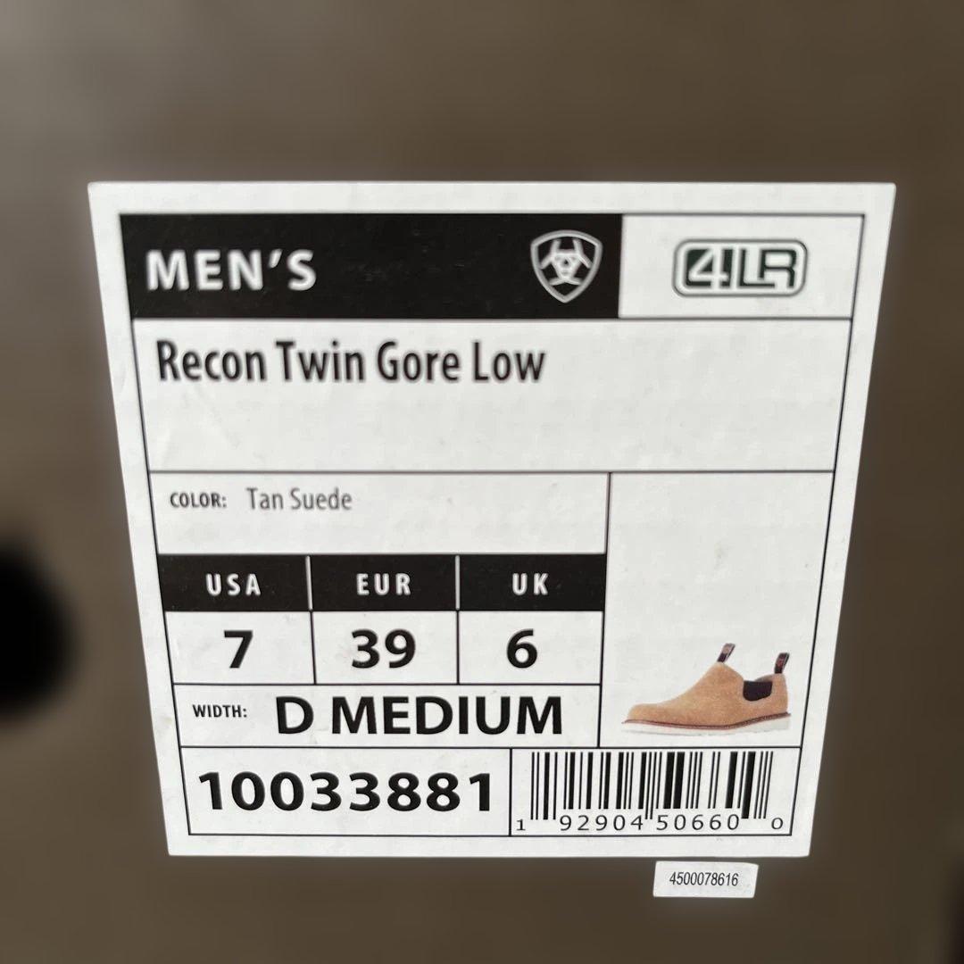 ARIAT RECON TWIN GORE LOW US7 サイドゴア - メルカリ