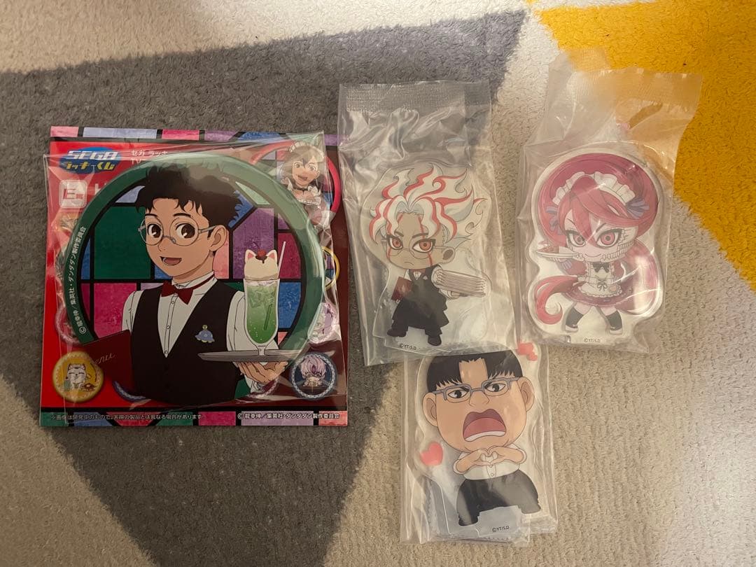 SEGAラッキーくじ ダンダダン オカルン 缶バッジ アクリルスタンド