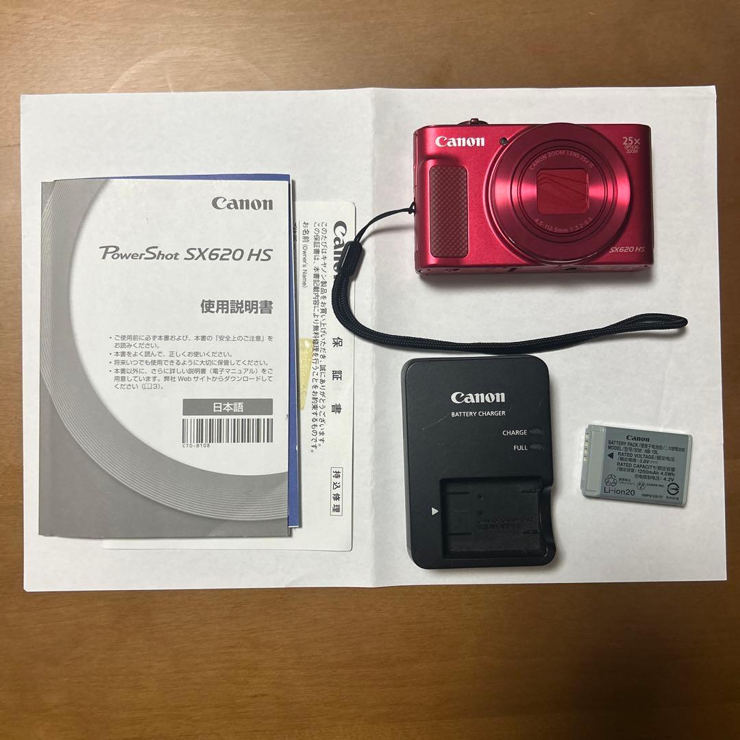 美品　キャノン　パワーショット SX620HS コンパクトデジタルカメラ RED Amazon | Canon コンパクトデジタルカメラ PowerShot SX620 HS レッド