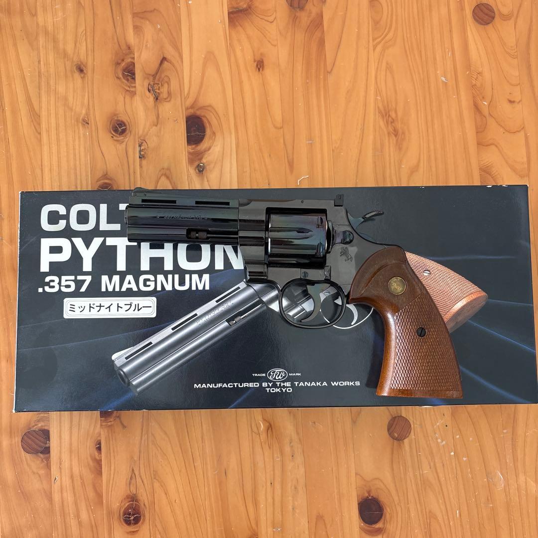 タナカ コルト パイソン .357マグナム ガスガン　ミッドナイトブルー コルトパイソン 4インチ ミッドナイトブルー | タナカ