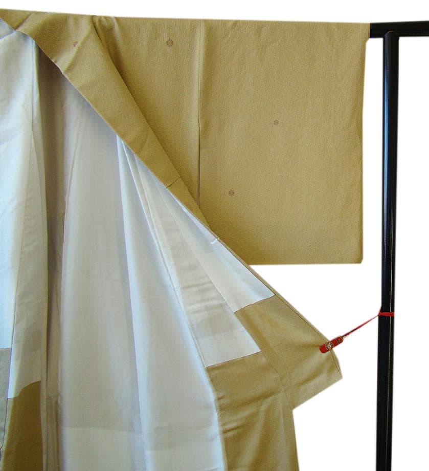 値下げ交渉OK！ちりめん地 フクレ織 色無地 小紋 正絹 B614