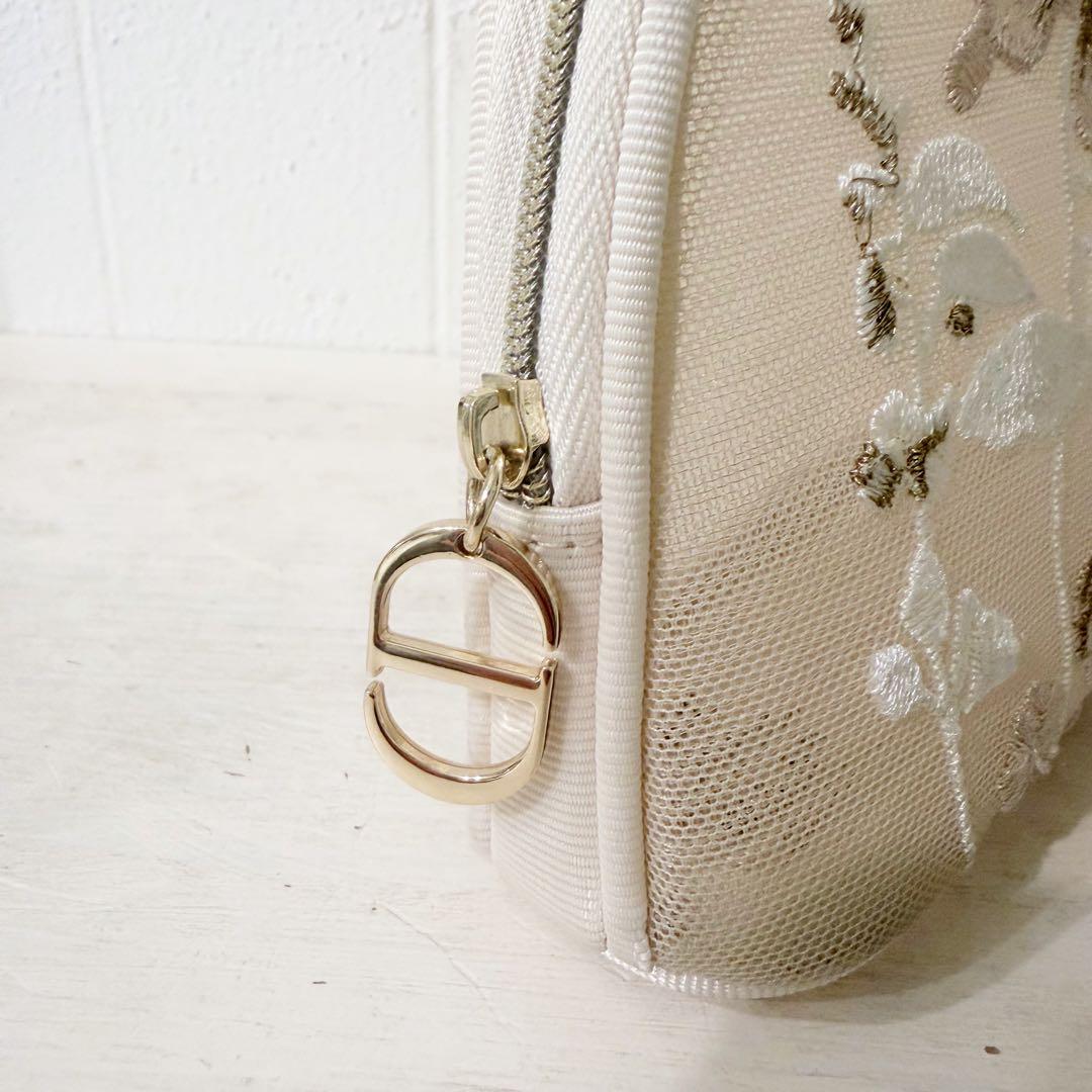 美品】マザーズデイ ディオールオリジナルポーチ 刺繍ポーチ