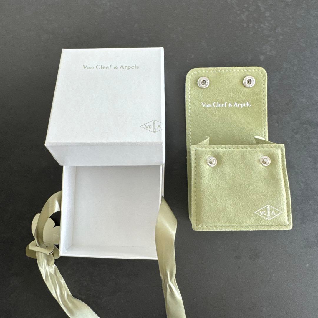 ヴァンクリのソフトケース 空き箱 ジュエリーケース バタフライ ペルレ