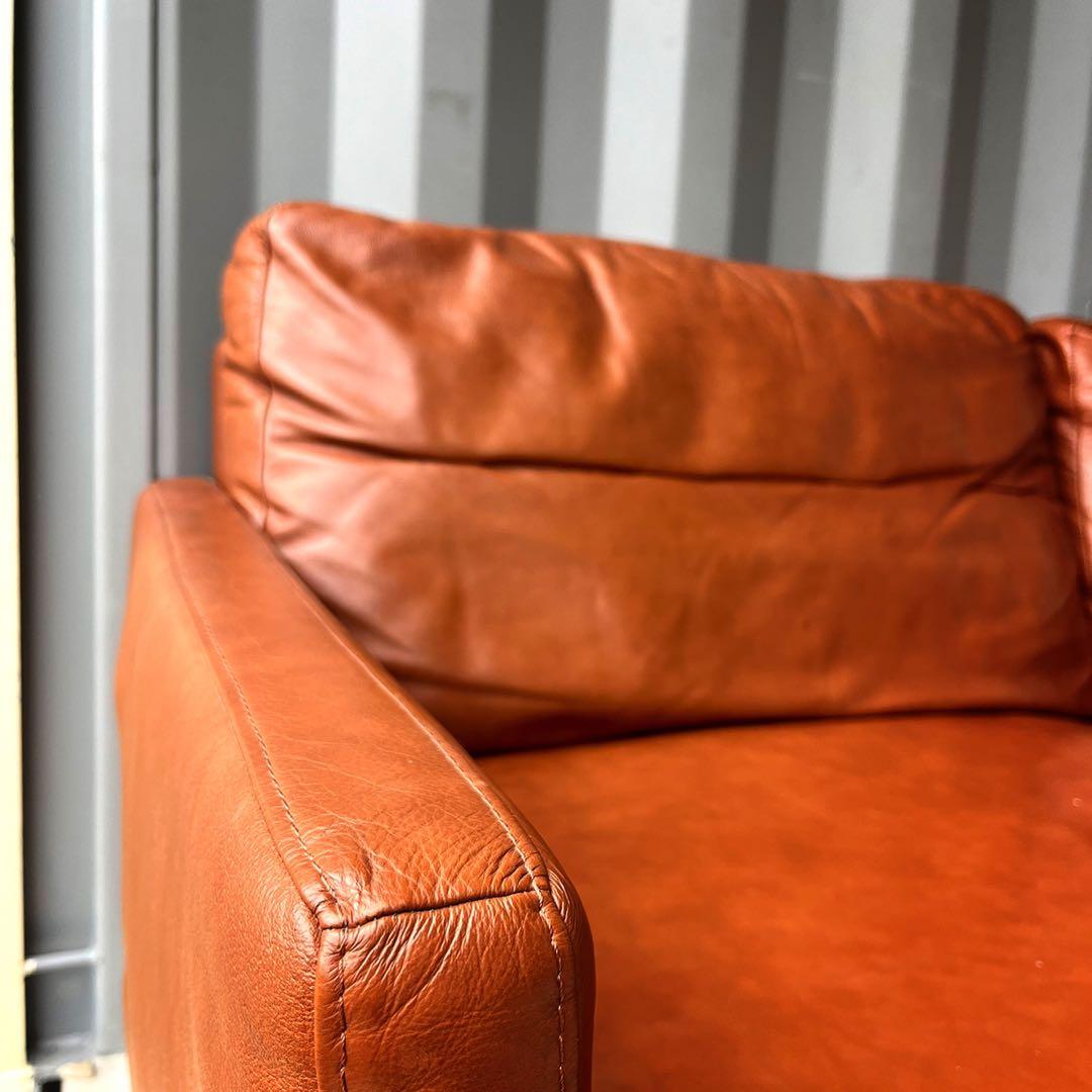 取付無料！ケユカ ゴーダ 本革キャメル フェザークッション高級ソファ