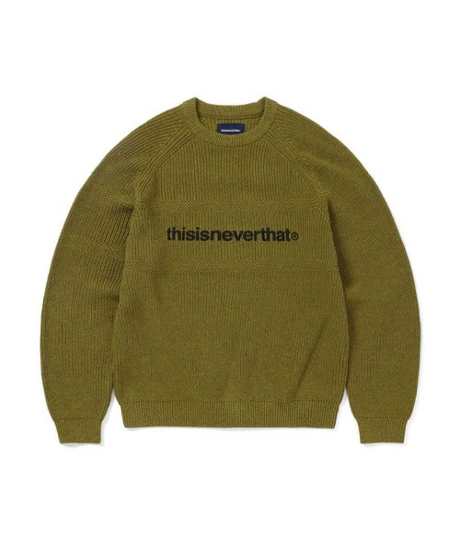 thisisneverthat® オリーブニットセーター thisisneverthat® オリーブニットセーター thisisneverthat ファジー