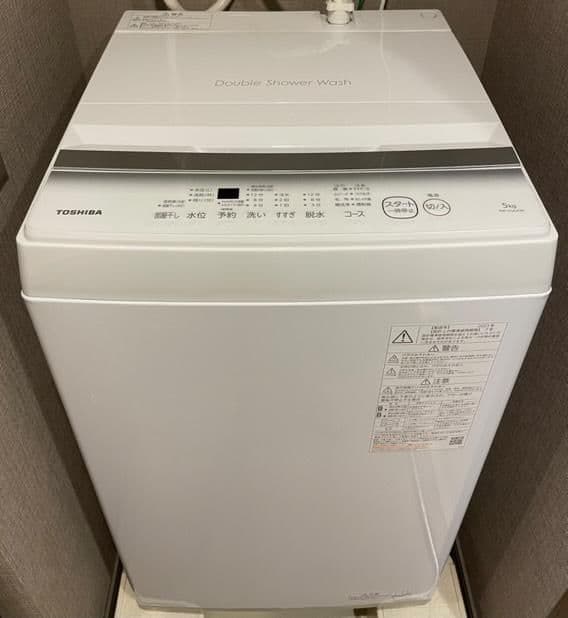 【送料込み】TOSHIBA 2023年製 縦型洗濯機 5.0kg 簡易乾燥機能付