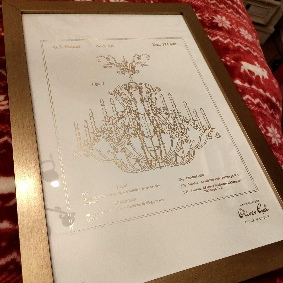 限定品】オリバーガル Chandelier 1996 ブループリント金箔アート