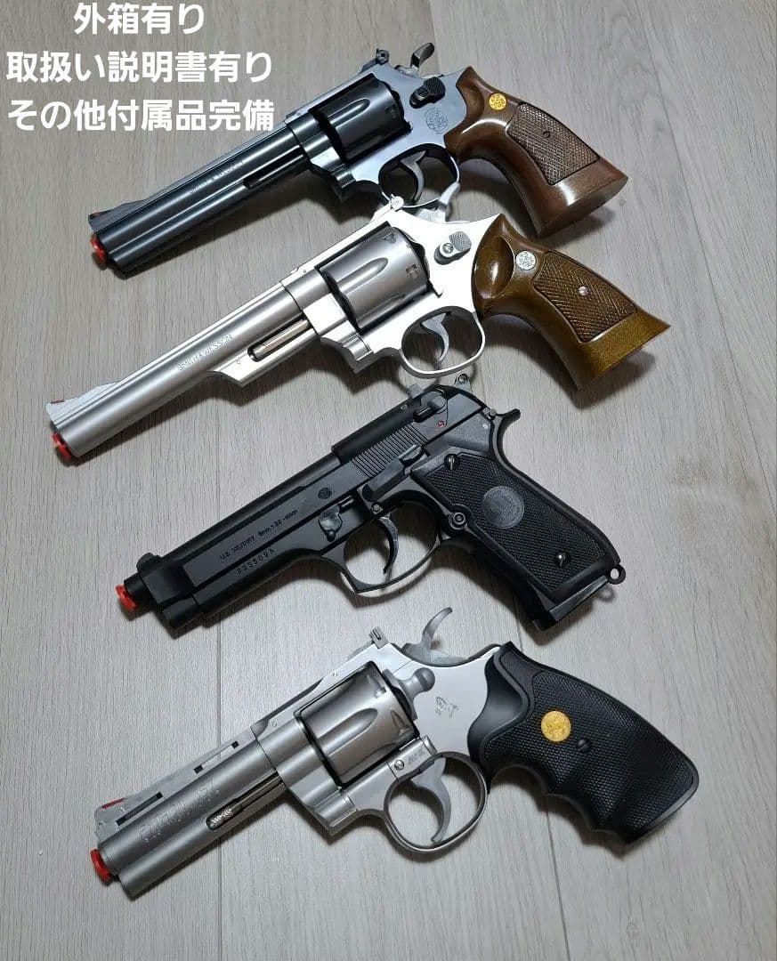 極美品　クラウンモデル　エアリボルバー　エアハンドガン　セット　ASGK承認済み Amazon | クラウンモデル ホップアップエアリボルバー No.3 S&W M586 4