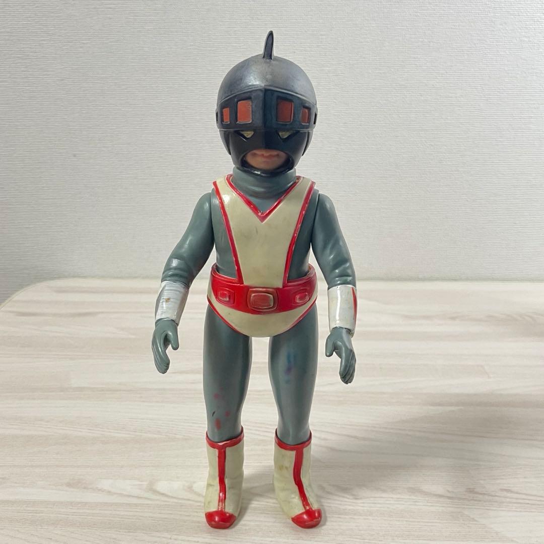 旧バンダイ シルバー仮面 ソフビ フィギュア 面取れ ジャイアント 当時