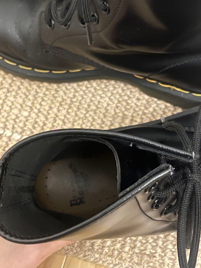 Dr. Martens ブラックレザー 8ホール(UK6)25.0cm