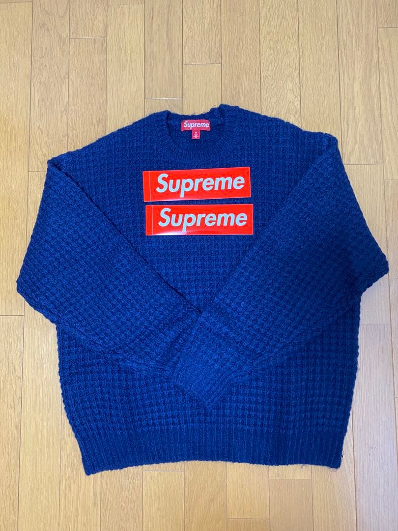 トップス Small Box Waffle Sweater COLOR/STYLENavy Supreme Small Box Waffle Sweater 