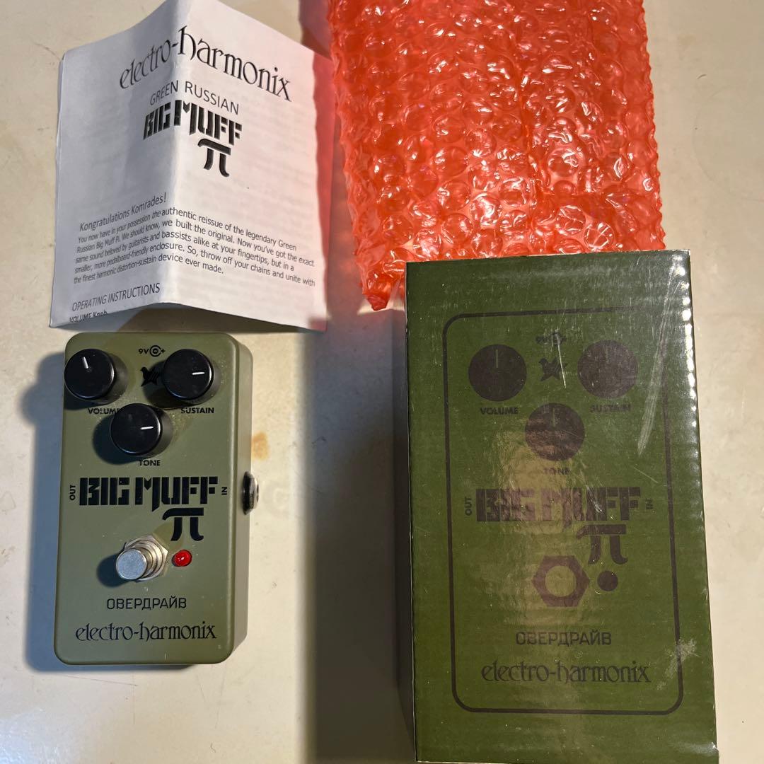 ギター Electro-Harmonix BigMuff Pi GREENRUSSIAN JHS Pedals EHX Green Russian Pi Moscow Mod - グリーン・ロシアン