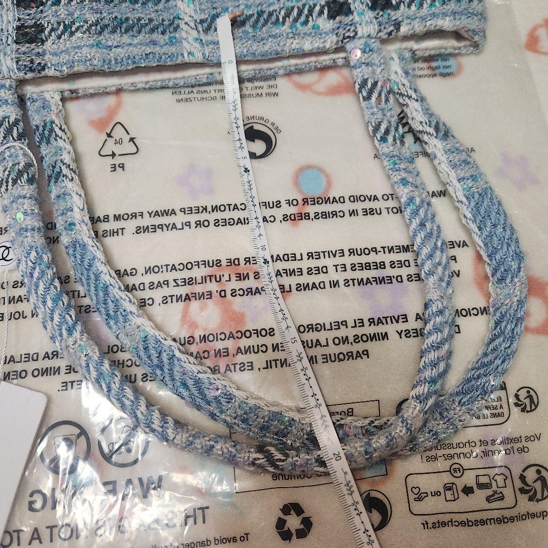 CHANEL 青系チェック柄 ノベルティバッグ スパンコール - メルカリ