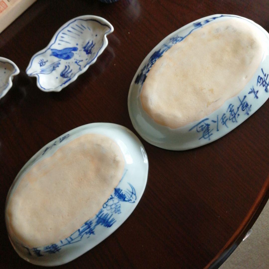 水墨画家 李庚 染付皿・蕎麦猪口7個まとめ売り - メルカリ