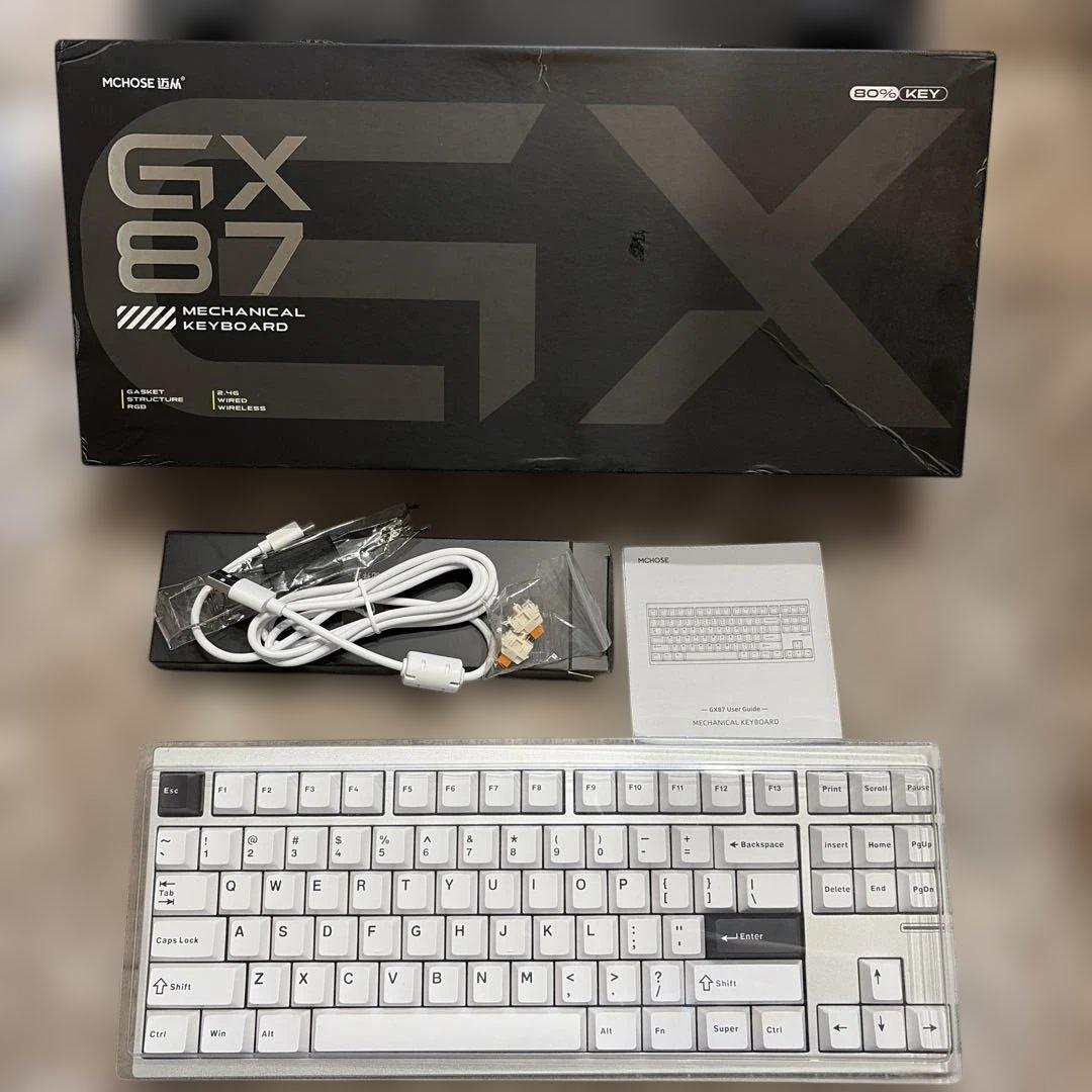 希少・初期モデル】MCHOSE GX87 Silver／リニア軸／ホワイト - メルカリ