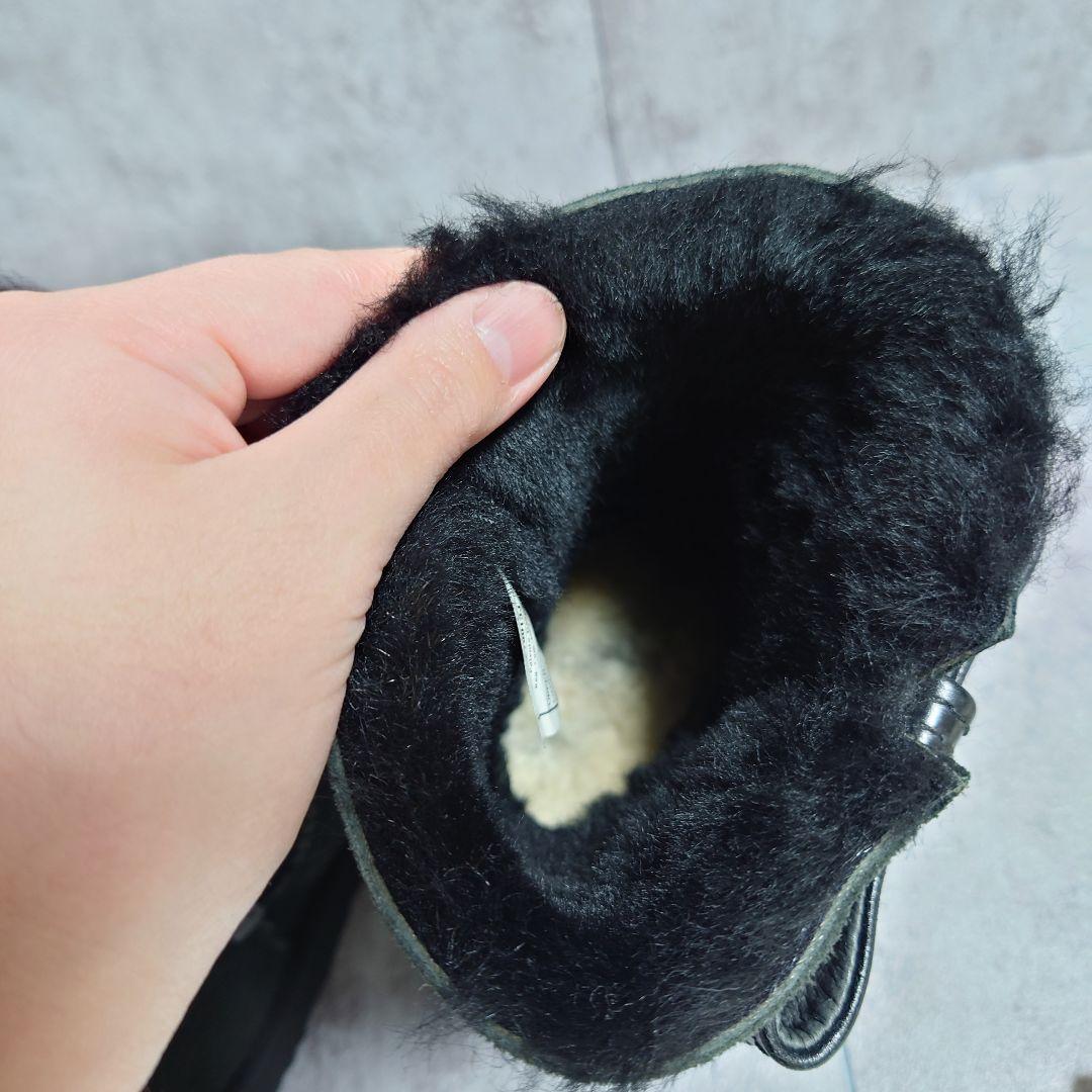 美品 UGG ムートンブーツ サイドリボン ハワイ限定モデル 24cm 黒