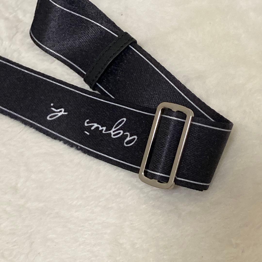 極美品 アニエスべー ナイロンショルダーバッグ 斜め掛け ロゴテープ