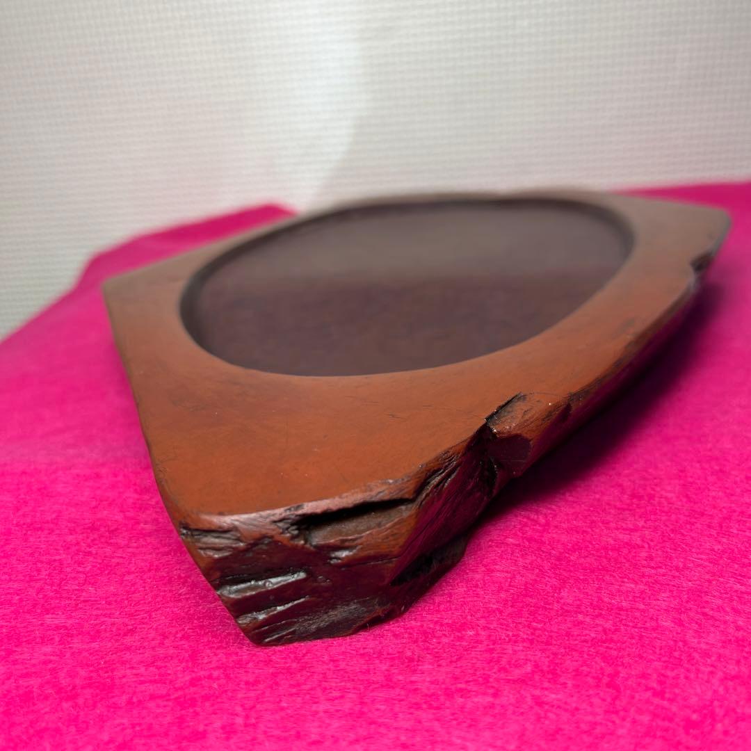 ⭕️岩手県 紫雲石硯 佐藤鉄三郎作 古い 8寸の大型天然硯