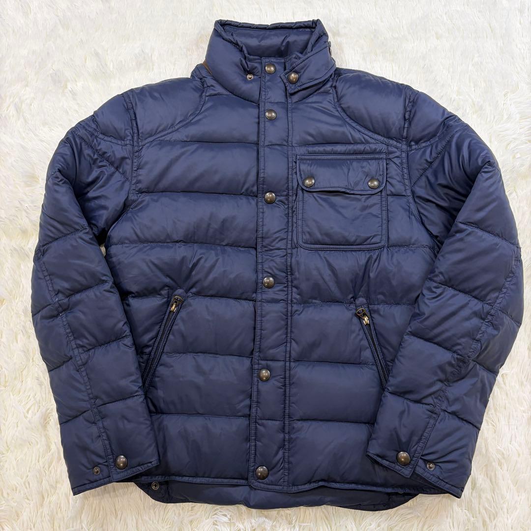 美品】ポロラルフローレン ライダース型 ライトダウンジャケット