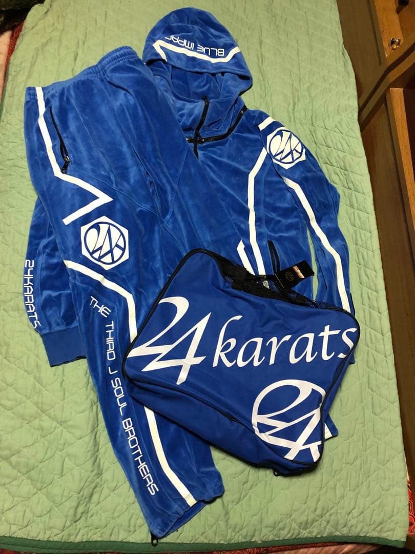 24karats 三代目JSB セットアップ ジャージ 青 ブルー サイズL - メルカリ