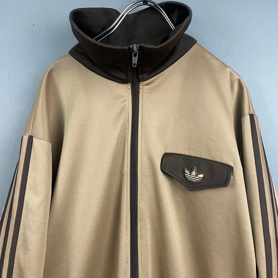 80s 90s アディダス トラックジャケット ジャージ ブラウン