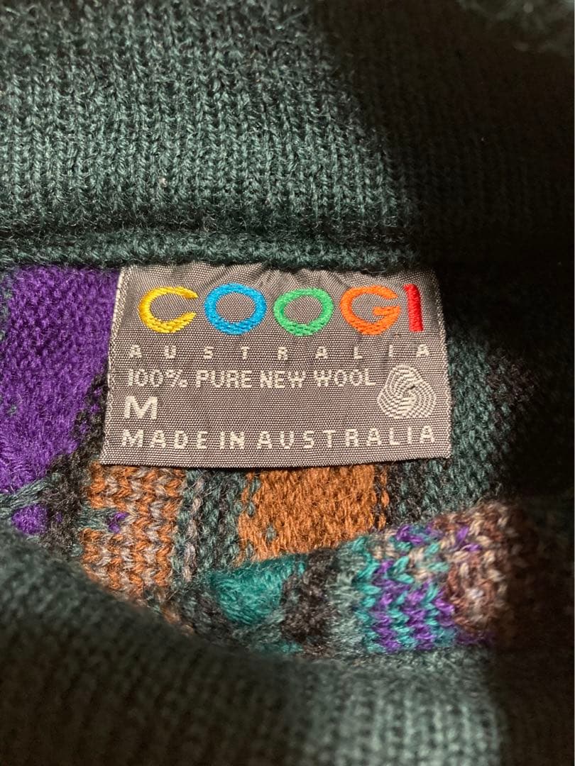 即完売 coogi クージー 3Dニット マルチカラー 総柄 ボタン取れ - メルカリ
