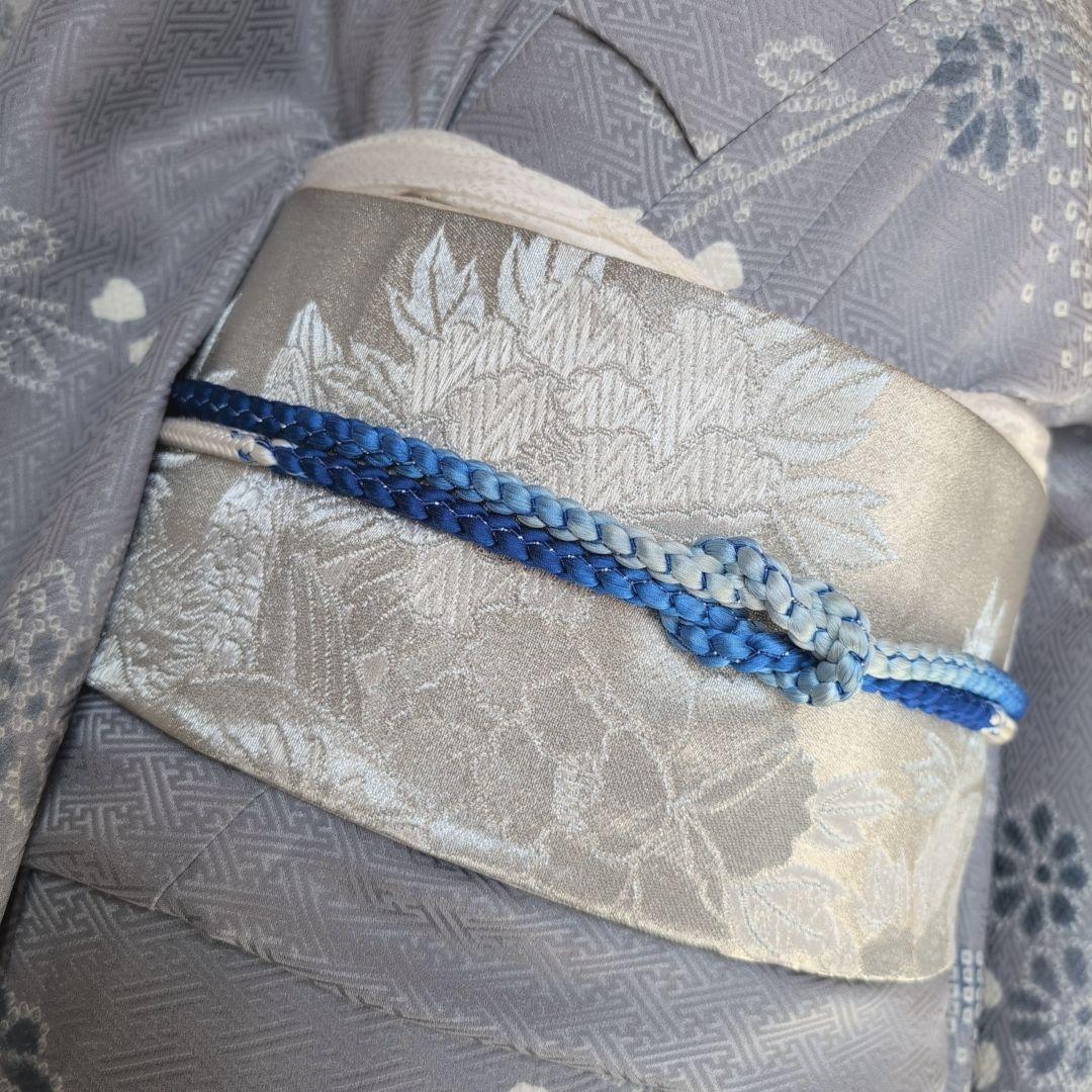 訪問着 フルセット 着物 正絹 絞り トールサイズ 薄紫 花 C1 - メルカリ