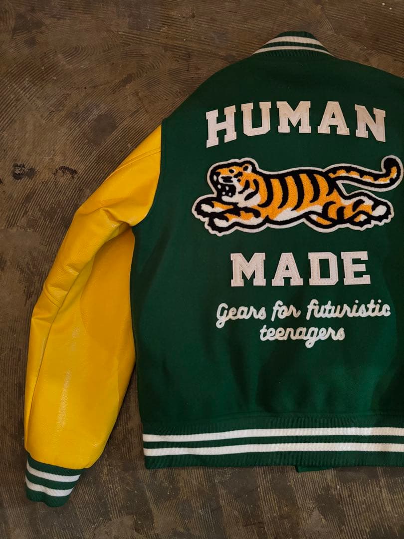 HUMAN MADE スタジャン 緑/黄 虎刺繍 HUMAN MADE スタジャン 虎 グリーン｜Yahoo!フリマ（旧PayPayフリマ）