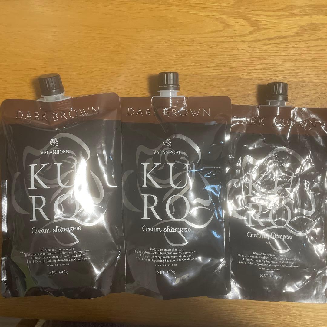 VALANROSE KURO クリームシャンプー DARK BROWN 400g - メルカリ